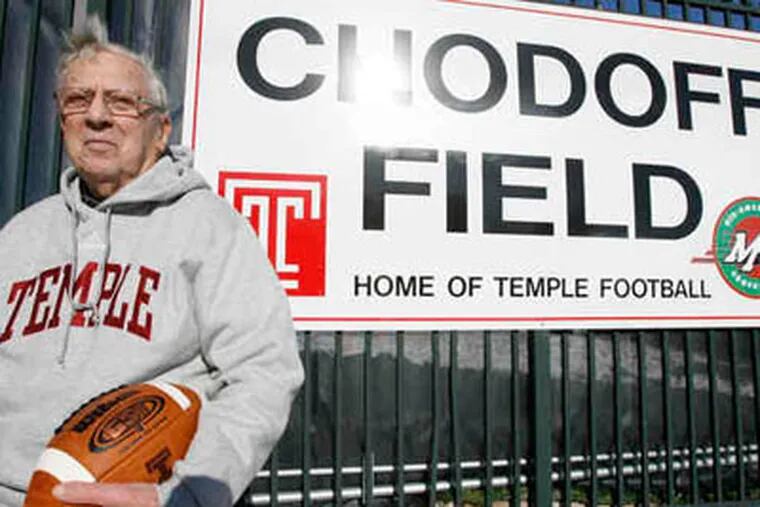 Chodoff Field, Temple's practice field, is named after Dr. Peter Chodoff (pictured). (Alejandro A. Alvarez/Staff Photographer)