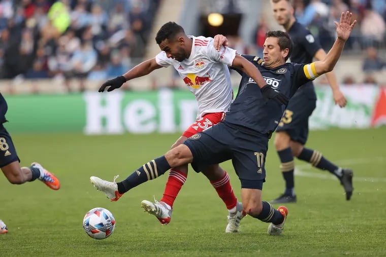 Union captain Alejandro Bedoya (right) is among the players currently sidelined by MLS' health and safety protocols.