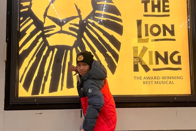 Donovan Louis Bazemore, 10, of Upper Chichester, Delaware County, is the next Young Simba in "The Lion King" on Broadway.