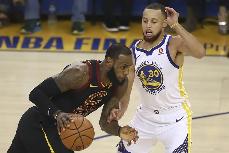 LeBron James (left) and Steph Curry are battling for an NBA title, but they agree on one thing: Neither the Cavaliers or the Warriors plan to attend a future White House celebration. 