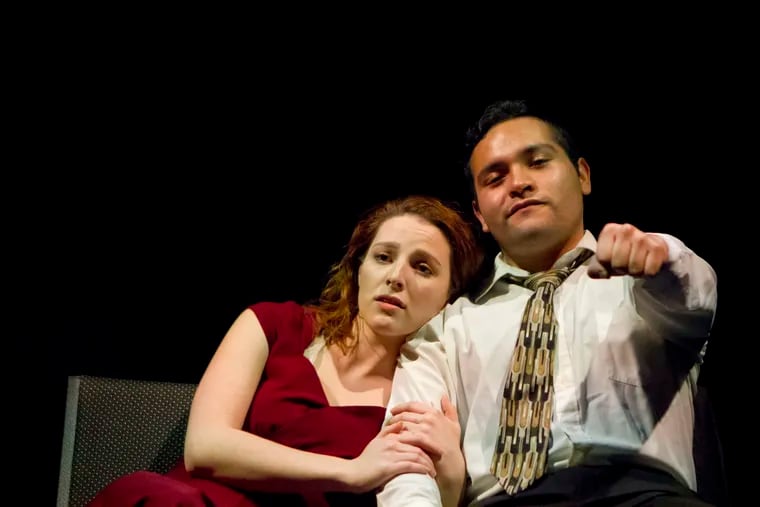 Rita Castagna and Angel J. Sicala in "Bonnie and Clyde," through Jan. 13 at the 11th Hour Theatre Company, Proscenium Theatre at the Drake.