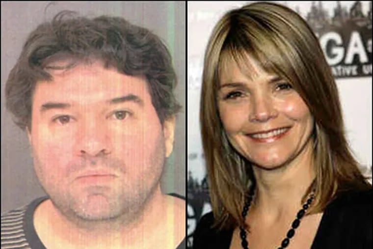 Charles Nagle, of Philadelphia, left, has been arrested and charged with stalking actress Kathryn Erbe, right.