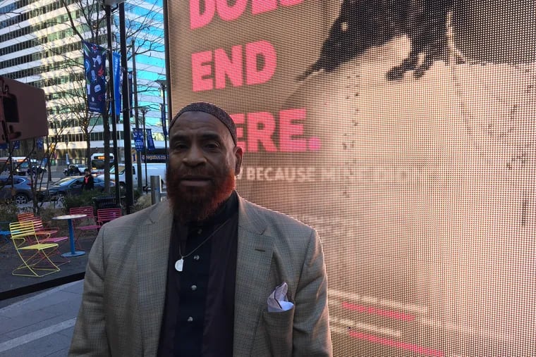 David Brown, who lived homeless in Philadelphia for 25 years, is part an ad campaign to help the homeless in Center City Philadelphia.