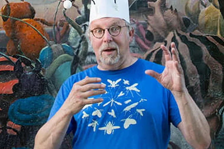 David George Gordon, who advocates eating insects, will give cooking demonstrations Aug. 8 and 9 at the Academy of Natural Sciences. (CHONA KASINGER)