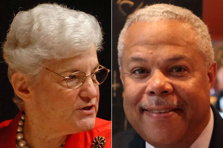 Former District Attorney Lynne Abraham (left) and state Sen. Anthony Hardy Williams. Both announced they are running for mayor of Philadelphia.