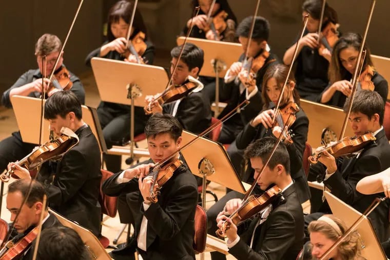 The Curtis Institute of Music orchestra performing May 23 at the Berlin Konzerthaus.