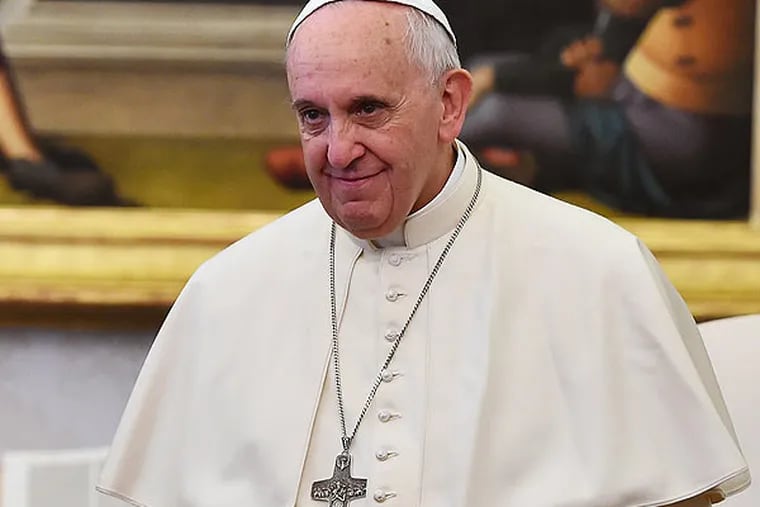 Pope Francis at the Vatican, Monday, Nov. 24, 2014. (AP Photo/Gabriel Bouys, Pool)