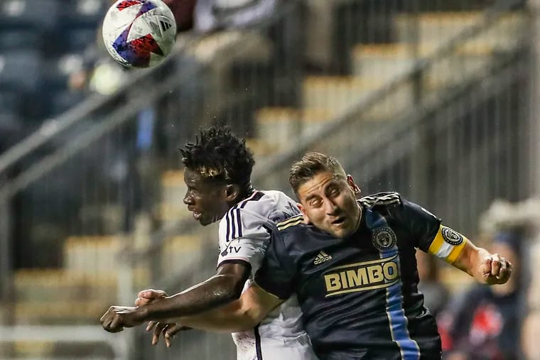 Alejandro Bedoya (right) hasn't played for the Union since May 18.