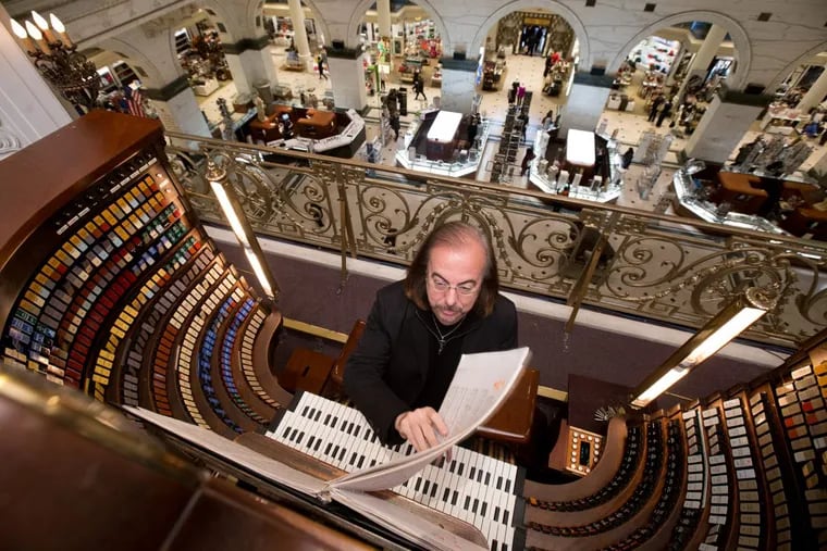 Organist Peter Richard Conte at the Wanamaker Organ in Feb., 2017.