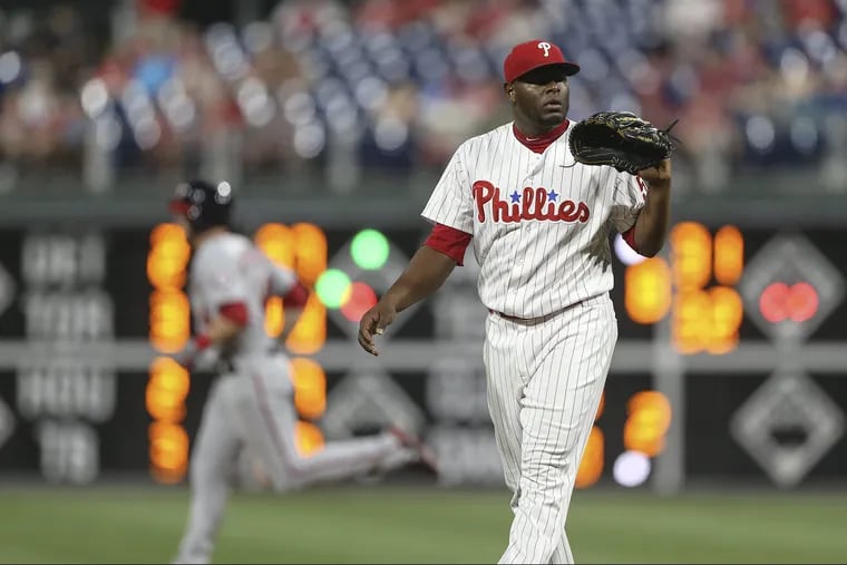 Righthander Hector Neris was recalled from triple A Lehigh Valley Tuesday.