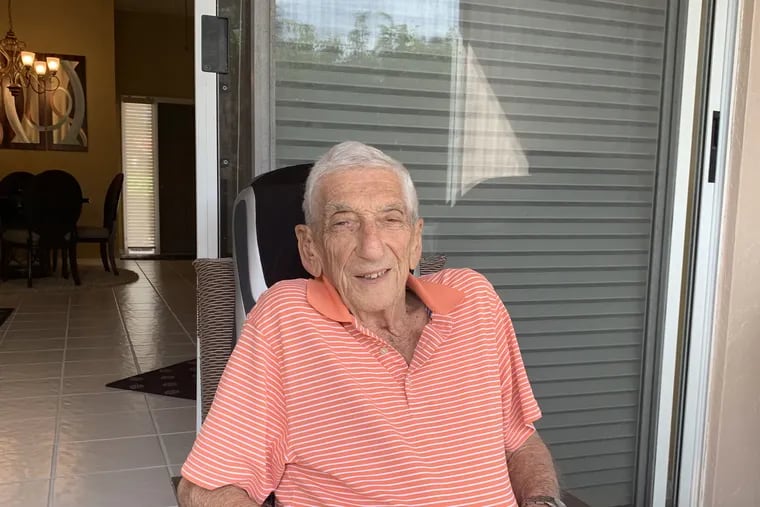 Larry Ginsburg, a highly successful South Jersey football coach who started the Adam Taliaferro Foundation to help injured athletes, is shown relaxing in Florida in February.