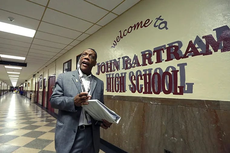 Ozzie Wright is the new co-principal of Bartram High. Wright, an Army veteran and retired district principal, has been sent to help at the school. ( DAVID SWANSON / Staff Photographer )