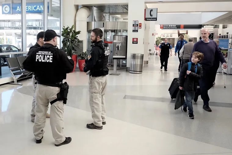 In the aftermath of the Brussels attacks, Homeland Security officers were present at Philadelphia International Airport.