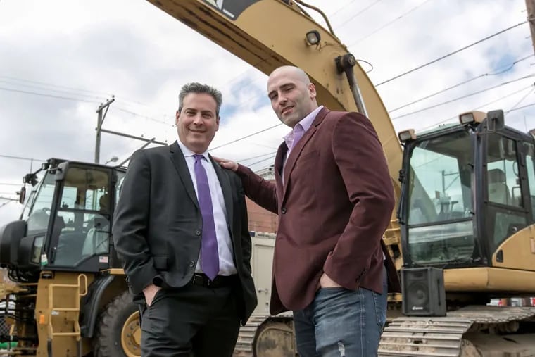 Sean Schellenger (right) and Sean Frankel, whose project includes the construction of 45 homes near Girard Avenue.