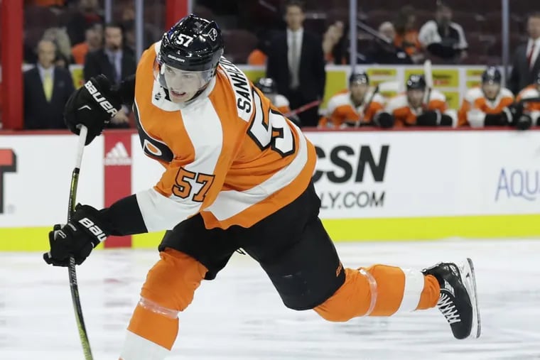 Flyers defenseman Travis Sanheim will get a chance at redemption Saturday night in Anaheim.