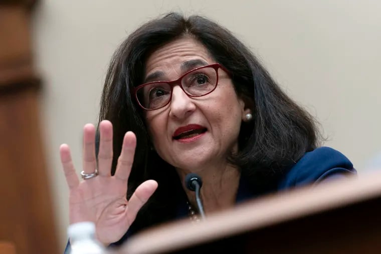 Columbia University President Nemat (Minouche) Shafik testifies before the House Committee on Education and the Workforce hearing on "Columbia in Crisis: Columbia University's Response to Antisemitism" on Capitol Hill in Washington last week.