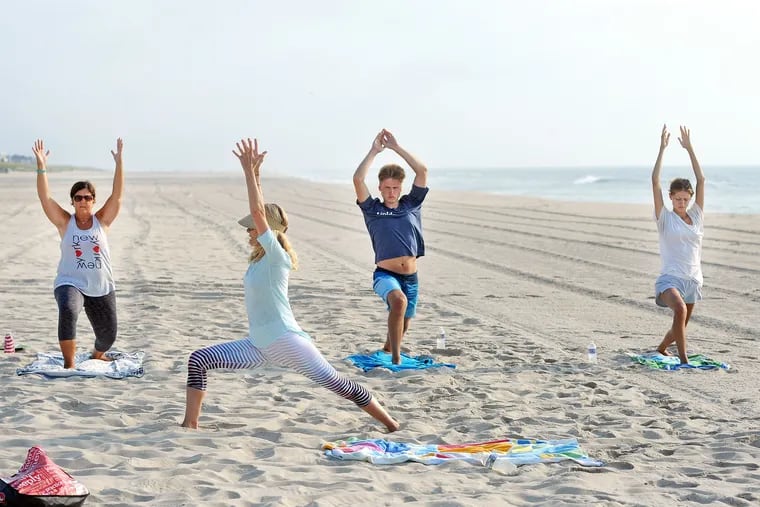 A Beach Boot Camp Yoga class.