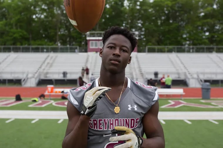 Mohamed Toure, Star Football Player of Pleasantville High School in Pleasantville, NJ. May 29, 2018. (Ryan Halbe/For the Inquirer)