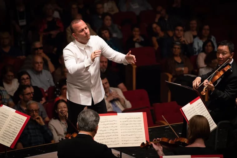 Philadelphia Orchestra music director Yannick Nézet-Séguin conducts the Philadelphians on June 5 in Jerusalem, the final stop on their 12-day 2018 tour of Europe and Israel. 