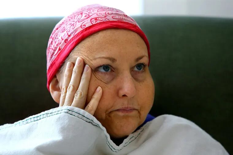 Beth Brock, who has ovarian cancer, waits in a patient room at the Northside Hospital Infusion Center to have her blood tested and a chemotherapy treatment, June 10, 2014, in Atlanta. (Curtis Compton/Atlanta Journal-Constitution/MCT)