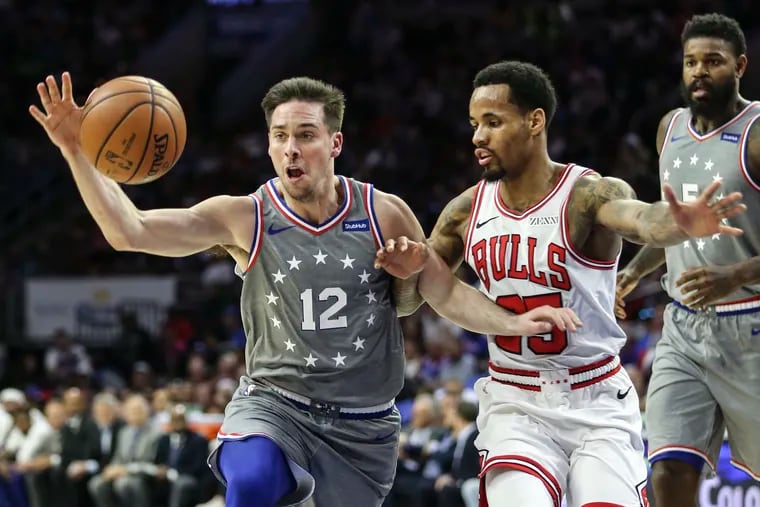 Sixers reserve point guard T.J. McConnell (left) will be a free agent on July 1.