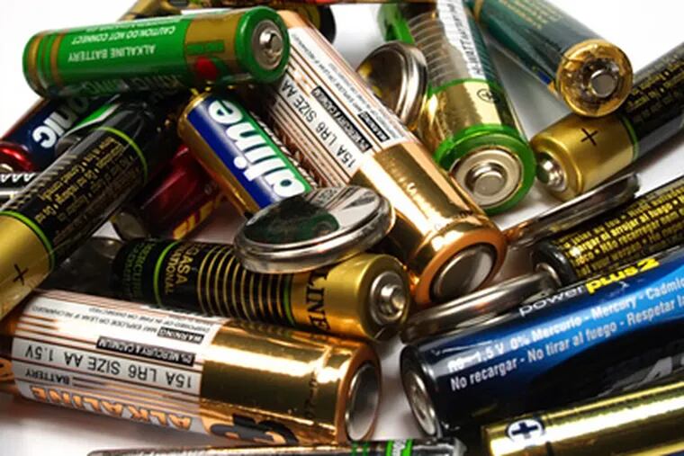 Tons of batteries are used, and most of the ones sold today are alkaline batteries that are used until they die, then thrown away.