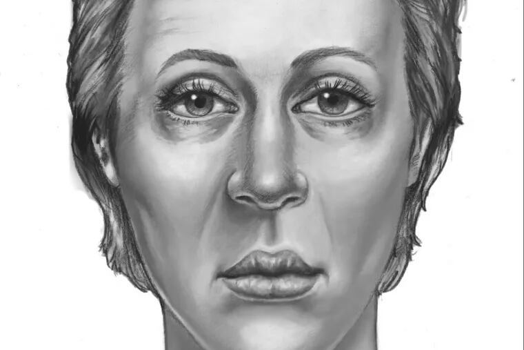 This is a facial reconstruction of a woman whose remains were found in January 2016 in Ridley State Park.
