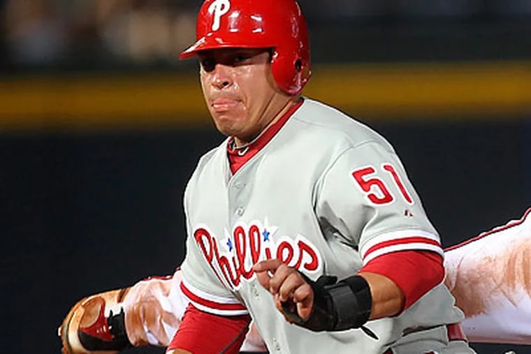 The Phillies' offensive meltdown continued Tuesday night in Atlanta. (John Bazemore/AP)