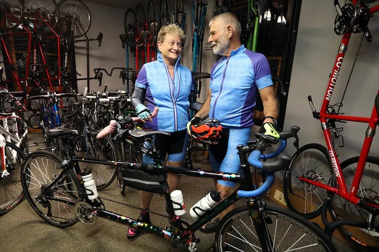 compileren wenkbrauw Opa South Jersey couple share the secrets to riding nearly 200,000 miles  together on a tandem bike