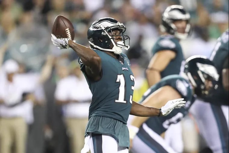 Nelson Agholor was tapped to make the throw in Thursday's "Philly Philly" trick play.