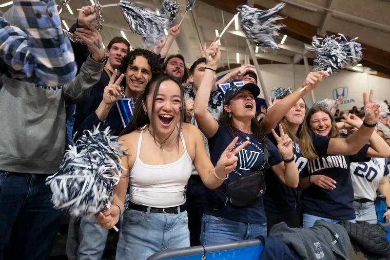 Villanova students and fans showed up in force for the Women's NCAA Tournament.at the Finneran Pavilion at Villanova University on March 18, 2023.