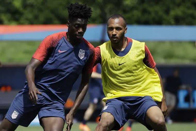 Julian Green (right) is back with the United States men’s national soccer team for the first time since Jurgen Klinsmann was fired in late 2016.