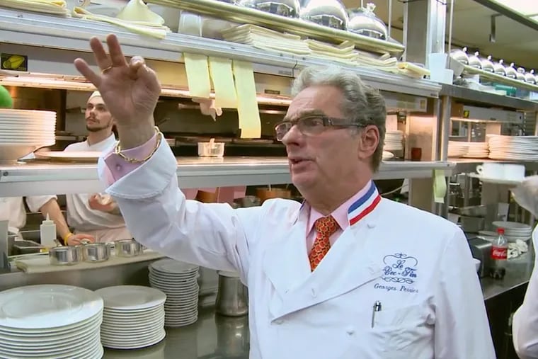 Georges Perrier in the Le Bec-Fin kitchen in Erika Frankel’s “King Georges” documentary.