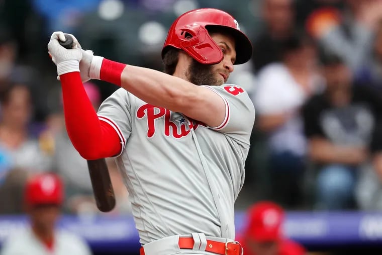 Bryce Harper, Cesar Hernandez and Rhys Hoskins -- three of the Phillies' first four hitters -- combined to go 0 for 12.