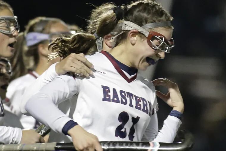 Amanda Middleman scored two goals as Eastern rolled past Cherry Hill East Monday, 14-1.