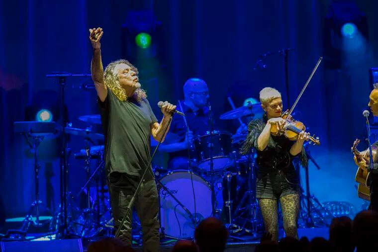 Robert Plant, left, & the Sensational Space Shifters at the Mann Center for the Performing Arts on Sept. 17, 2019