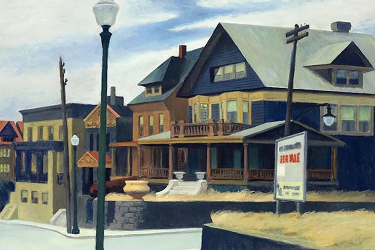 This undated photo provided by Christie's shows Edward Hopper’s painting, “East Wind Over Weehawken,” which sold Thursday, Dec. 5, 2013 by Christie's for $40.5 million - a new auction record for the artist. (AP Photo/Christie's)