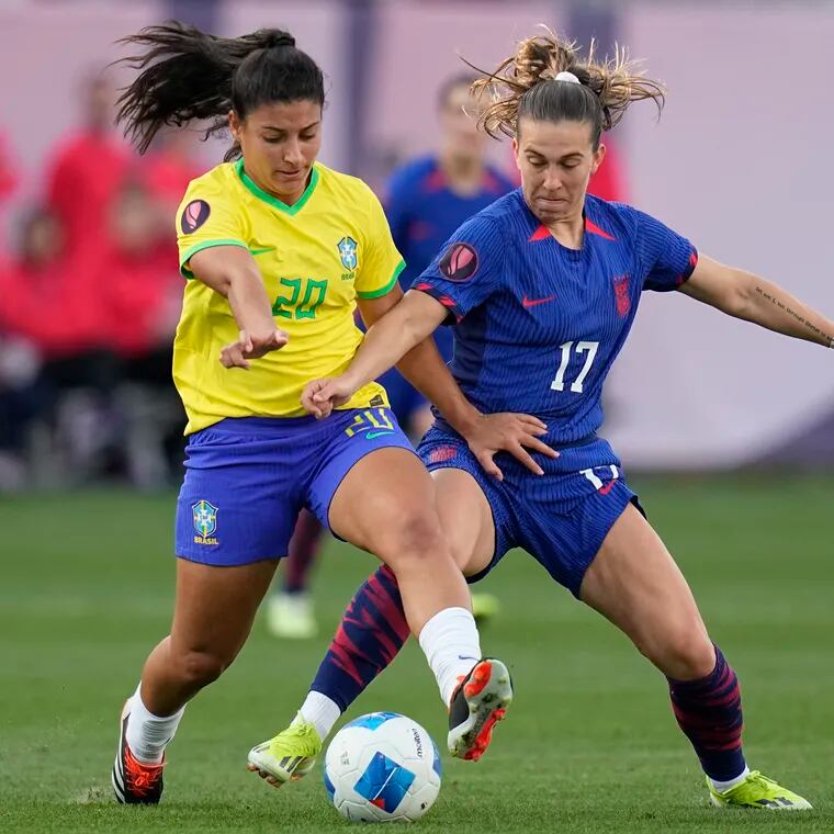 Sam Coffey (right) has become a mainstay of the U.S. women's soccer team's midfield in recent months.