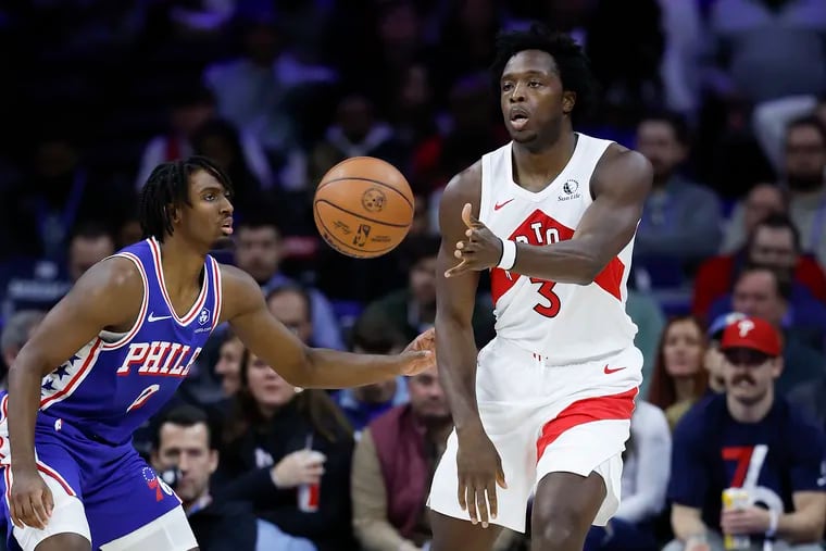 Toronto Raptors forward OG Anunoby could be a player the Sixers consider before the NBA trade deadline.