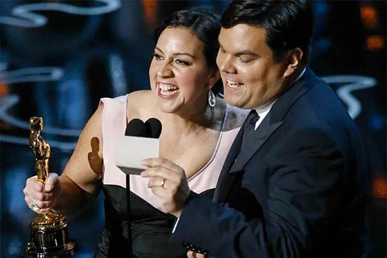 Robert Lopez and his wife, Kristen Anderson-Lopez, won the Academy Award this year for their song &quot;Let It Go&quot; from &quot;Frozen.&quot; (Robert Gauthier/Los Angeles Times)