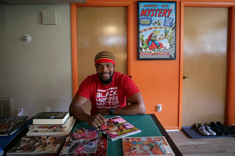 Walter Myrick, a Philadelphia middle school art teacher and comic-book fan who's been going to San Diego Comic-Con since 2011, will be attending Comic-Con@Home this year from home in Philly.