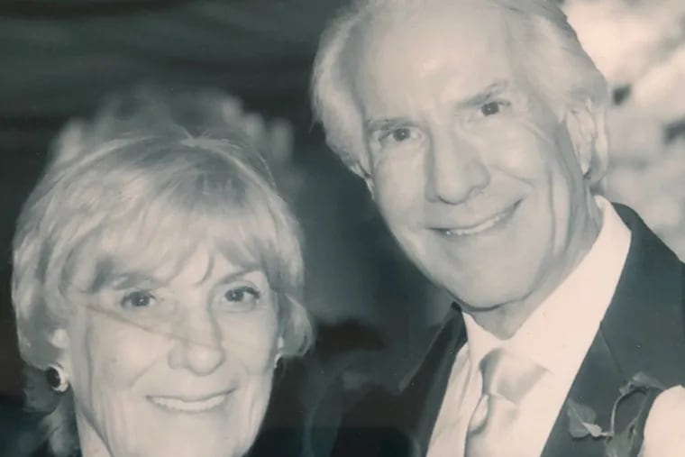 Phyllis Snider Foreman with her brother, Flyers co-founder Ed Snider, circa 2008.  In 1966, she coined the nickname Flyers and helped design their logo.