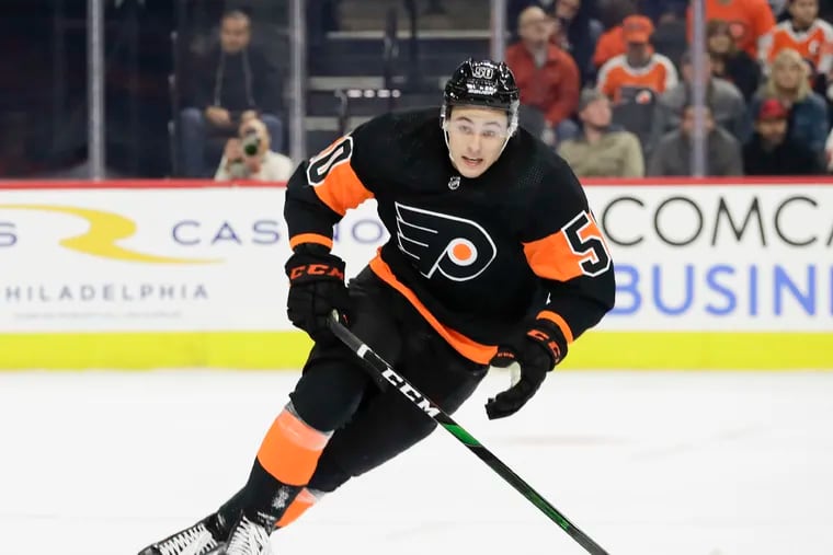 Flyers rookie German Rubtsov played in his forth NHL game Tuesday and his first against Pittsburgh.