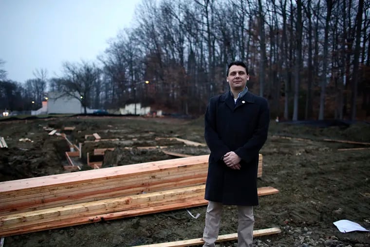 Mount Holly Township Mayor Richard DiFolco at the Mount Holly Gardens housing development construction site in Mount Holly on Tuesday, Dec. 16, 2014.  (For the Inquirer/ Joseph Kaczmarek)