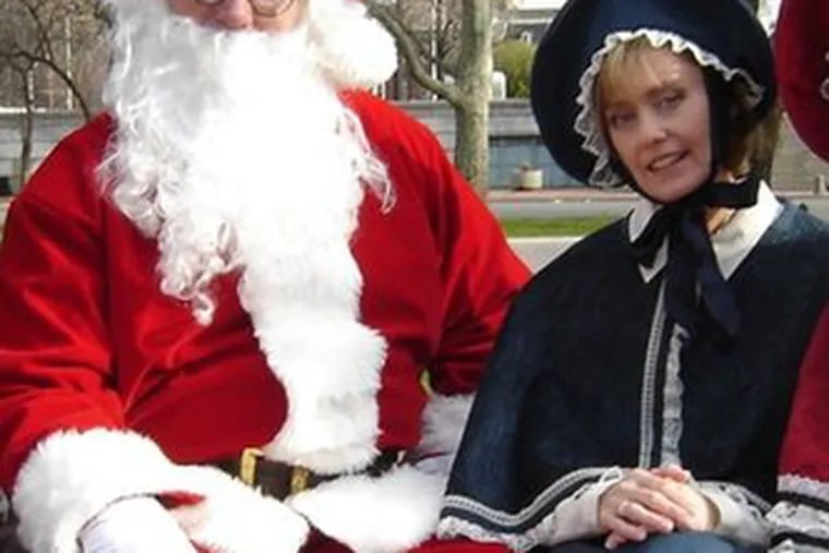 Holiday at Franklin Square features Santa and Mrs. Claus plus Colonial Carolers on Saturday.