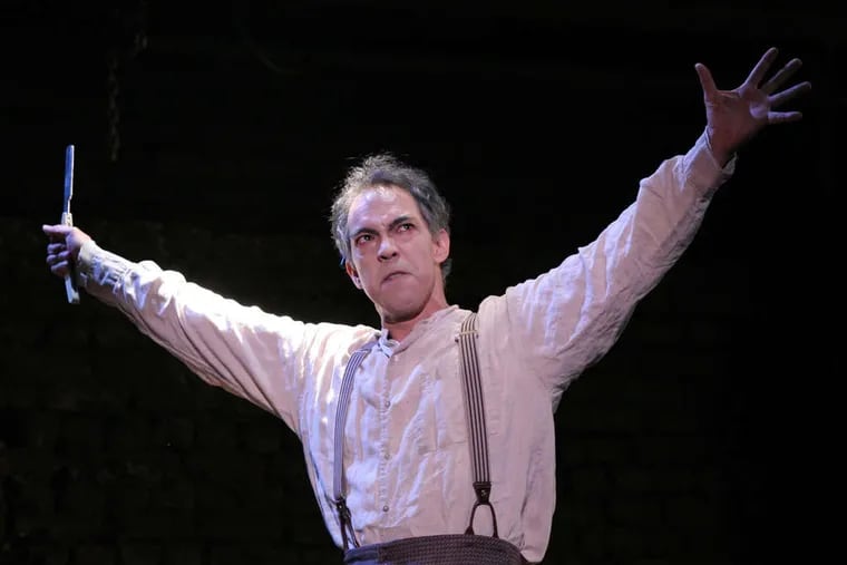 2005: Thom Sesma as Sweeney Todd . Sondheim offers &quot;truth, wit . . . intelligence.&quot; MARK GARVIN