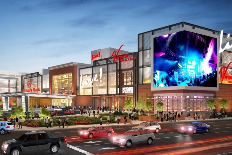 An artist’s rendering of the proposed Live! Philadelphia Hotel &amp; Casino.