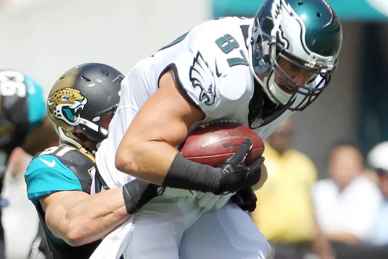Brent Celek might have seen his production numbers drop, but his value to the team has increased.