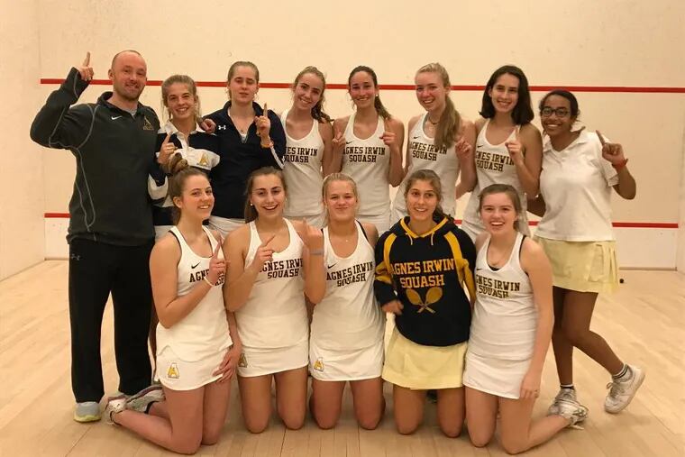 The Agnes Irwin varsity squash team captured the Inter-Ac title on Tuesday.