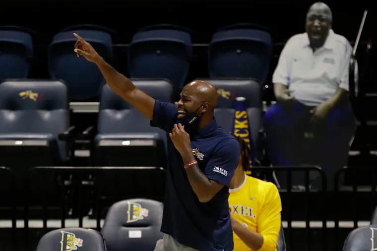 Drexel assistant coach Mike Jordan during a December game against Coppin State.